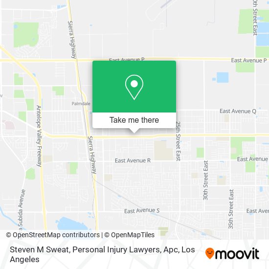 Mapa de Steven M Sweat, Personal Injury Lawyers, Apc