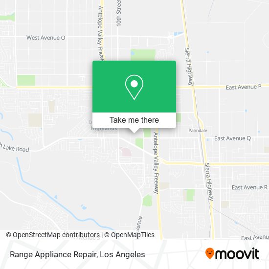 Range Appliance Repair map