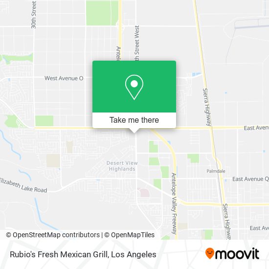 Mapa de Rubio's Fresh Mexican Grill