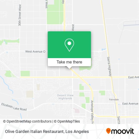 Mapa de Olive Garden Italian Restaurant
