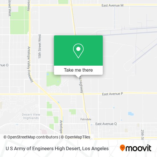 U S Army of Engineers High Desert map