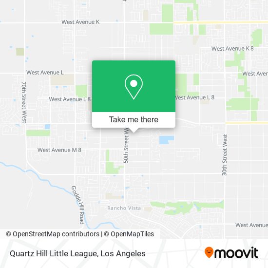 Quartz Hill Little League map