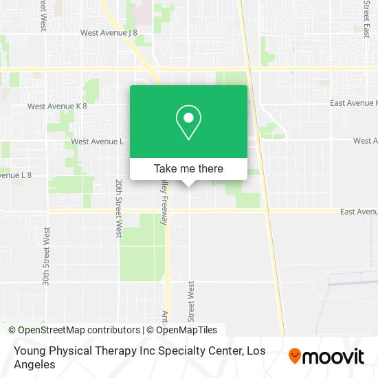 Young Physical Therapy Inc Specialty Center map