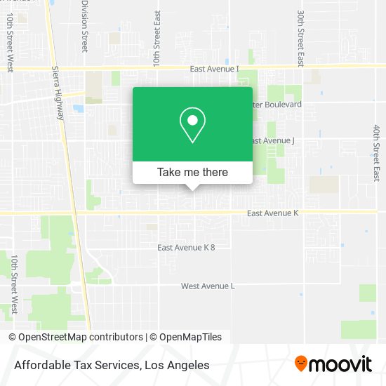 Affordable Tax Services map