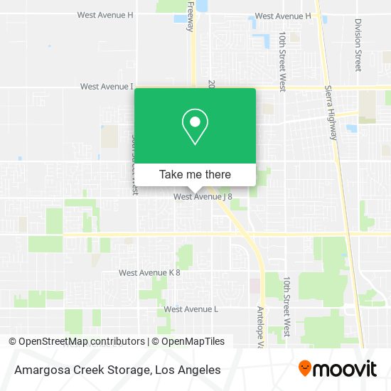 Amargosa Creek Storage map