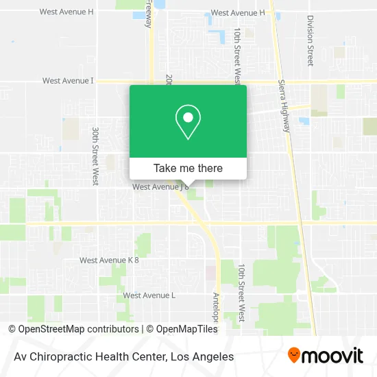 Av Chiropractic Health Center map