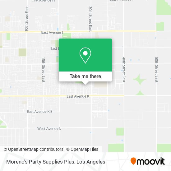 Mapa de Moreno's Party Supplies Plus