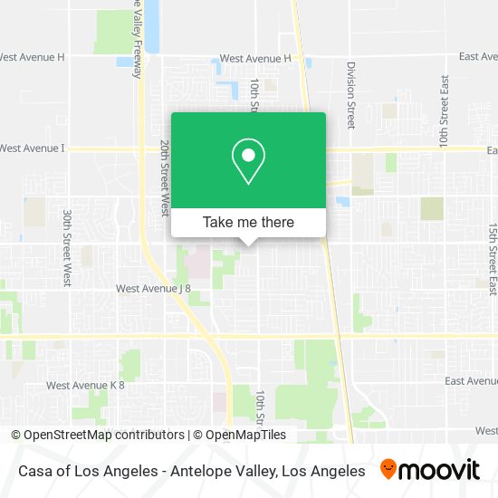 Mapa de Casa of Los Angeles - Antelope Valley