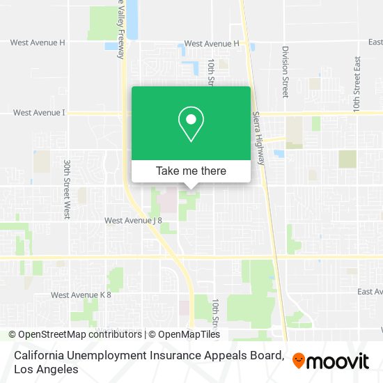 Mapa de California Unemployment Insurance Appeals Board