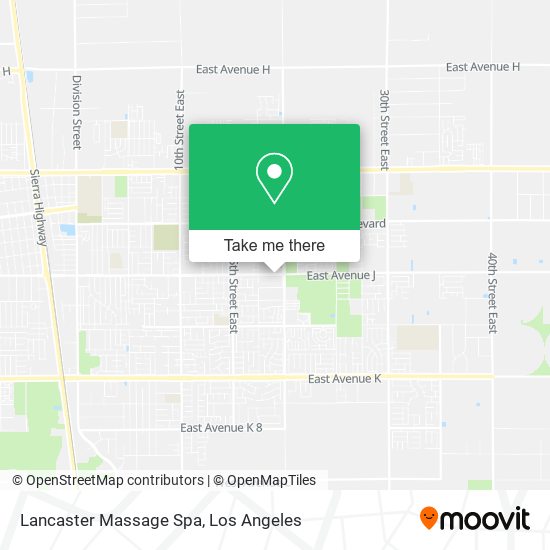 Lancaster Massage Spa map