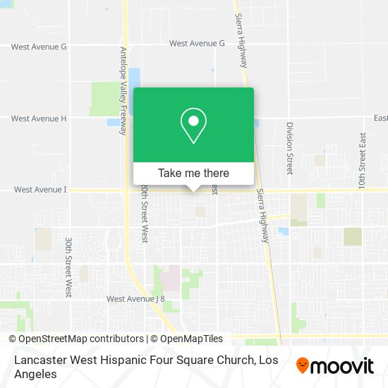 Lancaster West Hispanic Four Square Church map