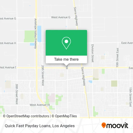 Quick Fast Payday Loans map