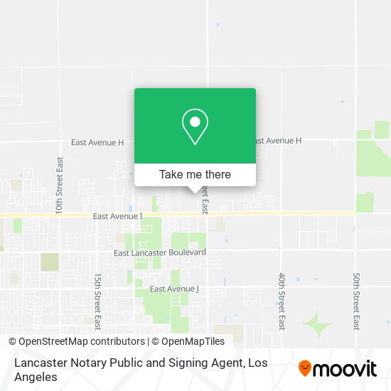 Lancaster Notary Public and Signing Agent map