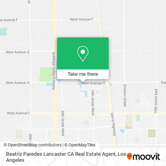 Beatriz Paredes Lancaster CA Real Estate Agent map