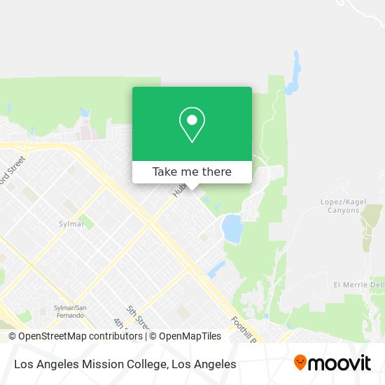 Los Angeles Mission College map