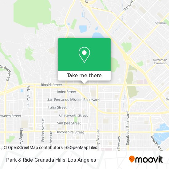 Mapa de Park & Ride-Granada Hills
