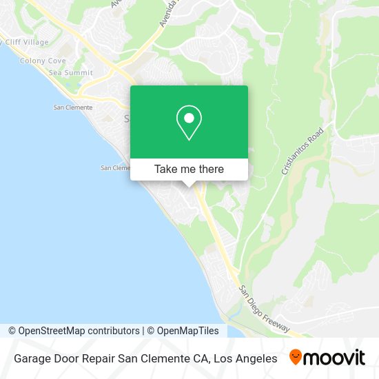 Garage Door Repair San Clemente CA map