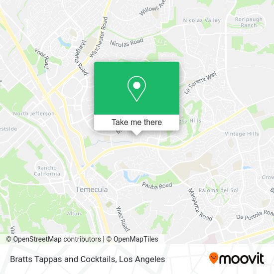 Bratts Tappas and Cocktails map