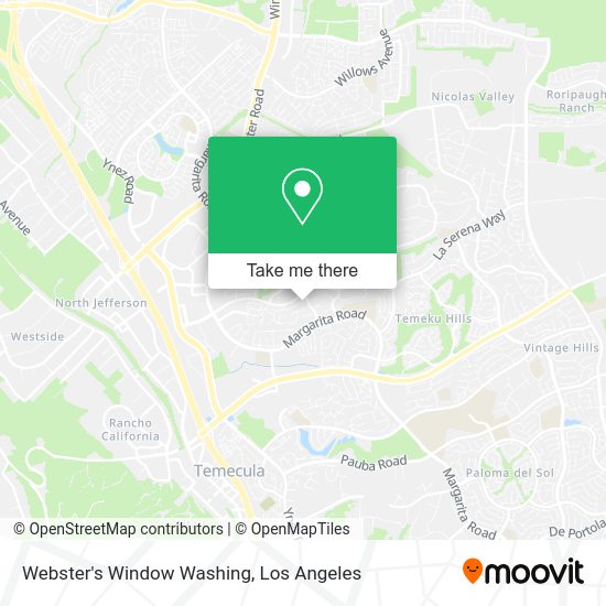 Webster's Window Washing map