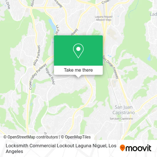 Locksmith Commercial Lockout Laguna Niguel map