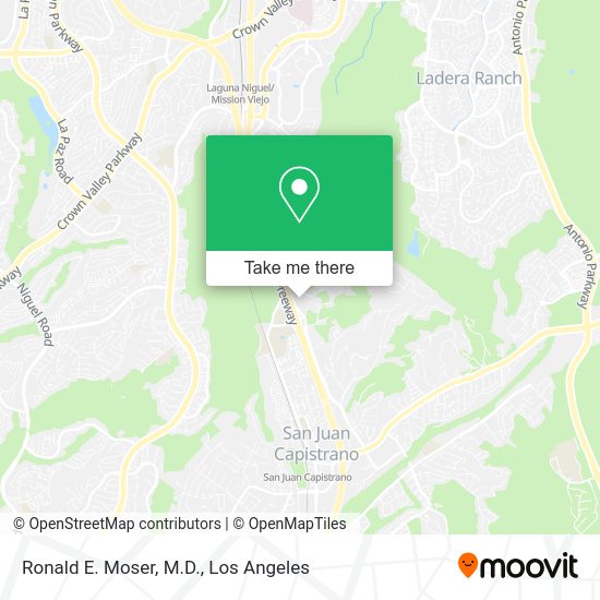 Ronald E. Moser, M.D. map