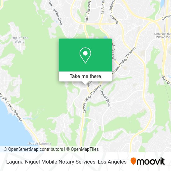 Mapa de Laguna Niguel Mobile Notary Services