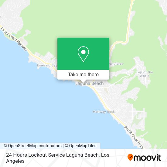 24 Hours Lockout Service Laguna Beach map