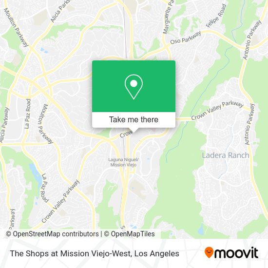 The Shops at Mission Viejo-West map