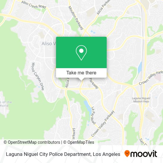 Mapa de Laguna Niguel City Police Department