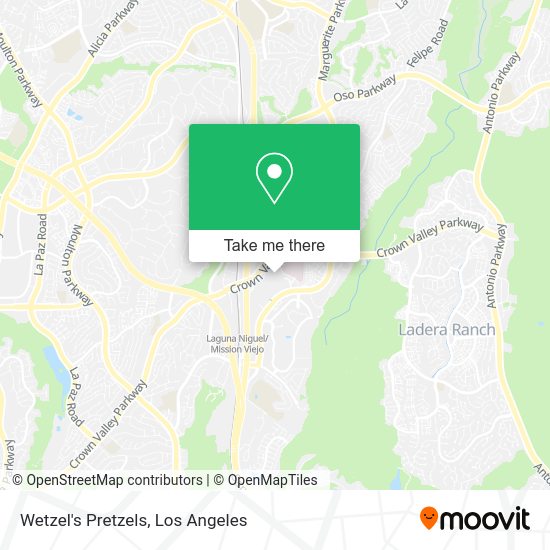 Wetzel's Pretzels map