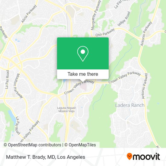 Matthew T. Brady, MD map
