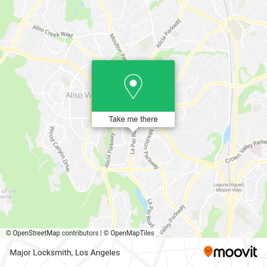 Major Locksmith map