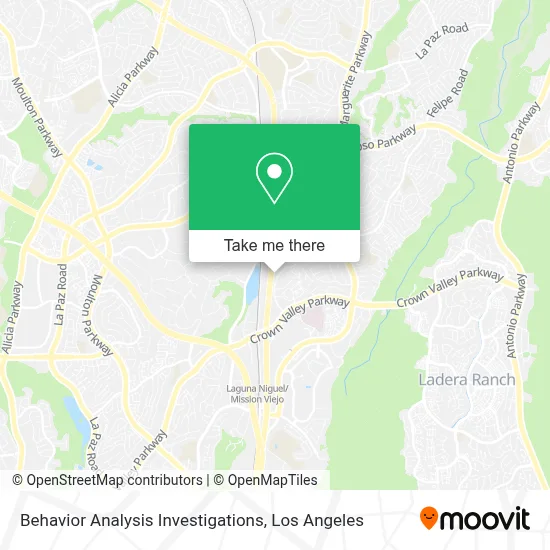 Behavior Analysis Investigations map