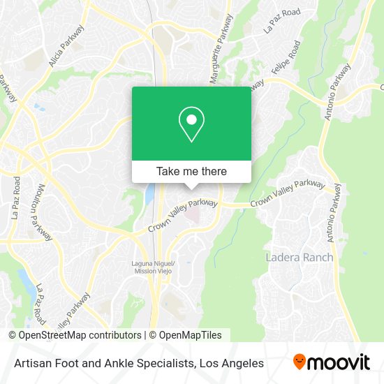 Artisan Foot and Ankle Specialists map