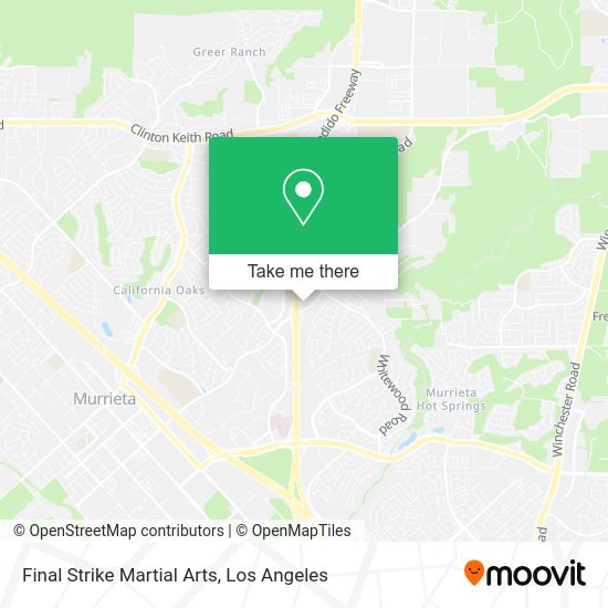 Final Strike Martial Arts map