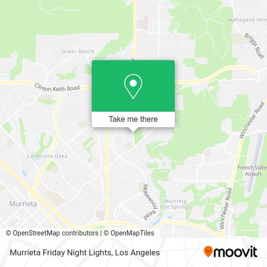 Mapa de Murrieta Friday Night Lights