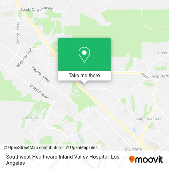 Southwest Healthcare Inland Valley Hospital map