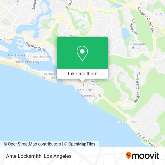 Mapa de Ante Locksmith