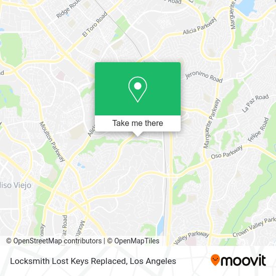 Locksmith Lost Keys Replaced map