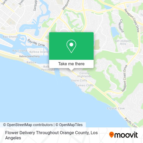 Flower Delivery Throughout Orange County map