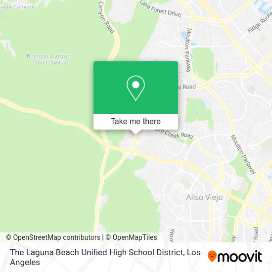 Mapa de The Laguna Beach Unified High School District