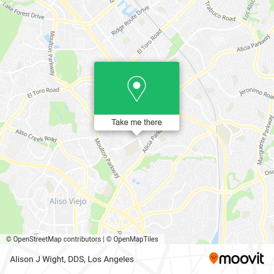 Alison J Wight, DDS map