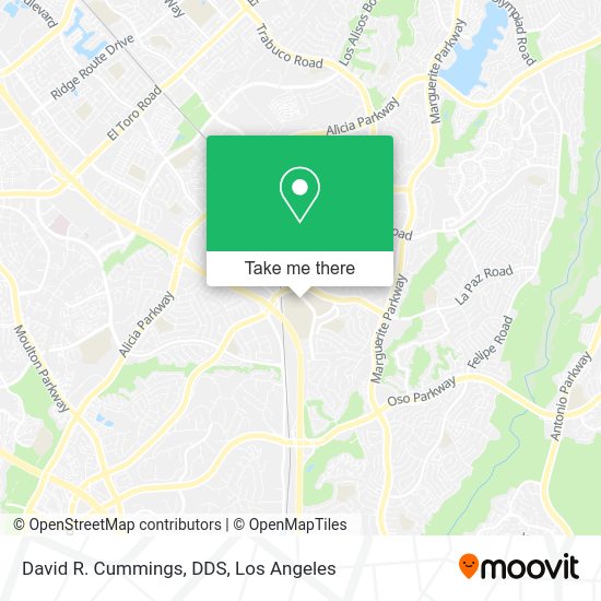 David R. Cummings, DDS map