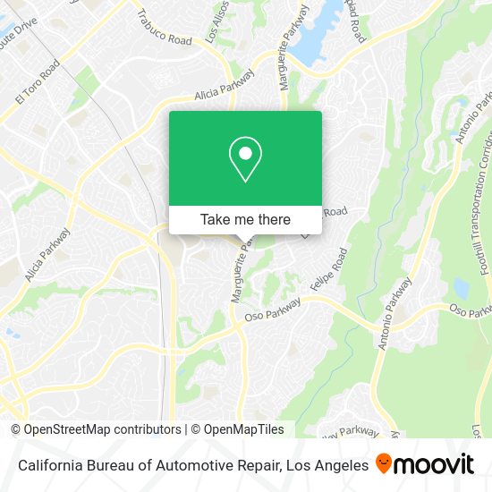California Bureau of Automotive Repair map
