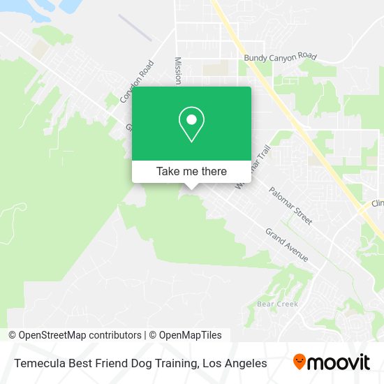 Mapa de Temecula Best Friend Dog Training
