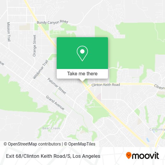 Exit 68/Clinton Keith Road/S map
