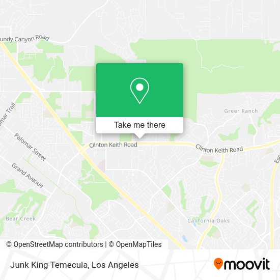 Junk King Temecula map