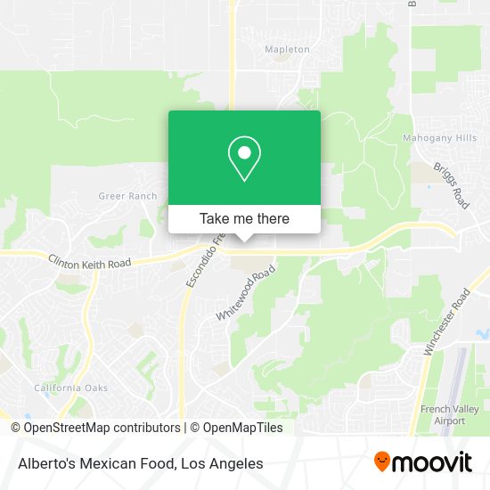 Alberto's Mexican Food map