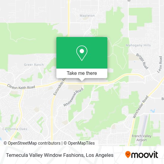 Mapa de Temecula Valley Window Fashions