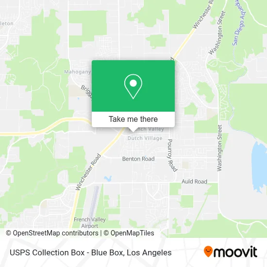 USPS Collection Box - Blue Box map